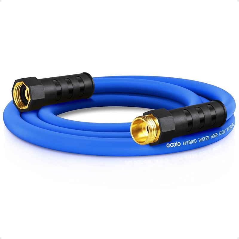 EOOIO Heavy Duty Garden Hose 6 ft, Non-Expanding Flexible Water Hose, Kink Resistant Lightweight Hybrid Hose, Leakproof Hose Male to Female Fittings - Image 1